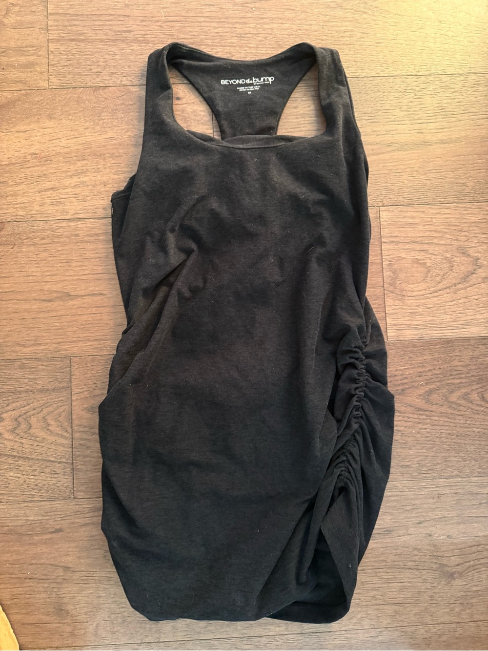 Beyond the Bump Black Ruched Maternity Tank